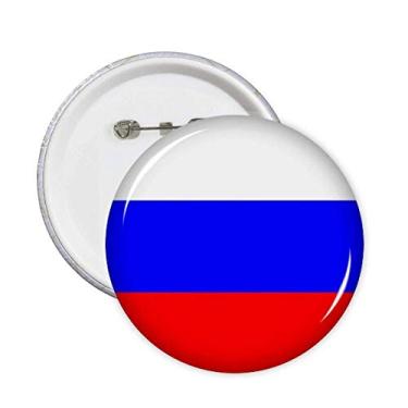 Imagem de Broche de bandeira nacional da Rússia Europa com emblema de botão para decoração 5 peças