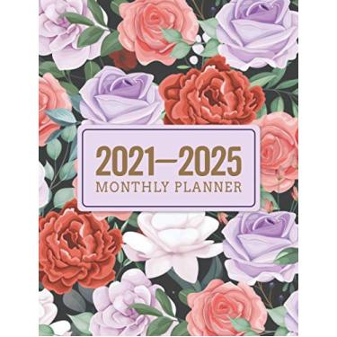 Imagem de 2021-2025 Monthly Planner: Monthly Planner and Calendar for Five Year | Colorful Floral Cover