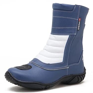 Imagem de Bota Motociclista Semi-ipermeável Atron Shoes - 309 - Azul Tamanho:39;Cor:Azul