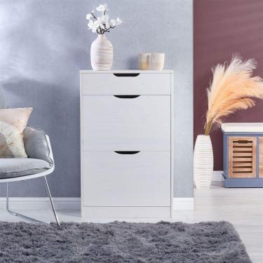 Imagem de Sapateira Basculante Madeira 3 Gavetas Basil