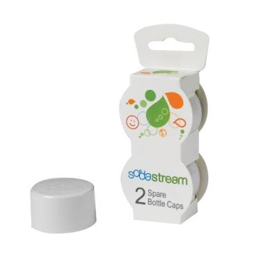 Imagem de SodaStream Tampas de garrafa, brancas, pacote com 2, plástico