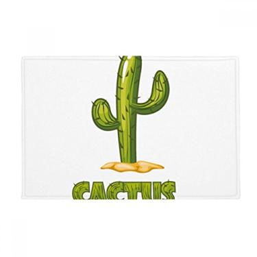 Imagem de DIYthinker Cactus Suculentas Tapete verde para porta de banheiro antiderrapante