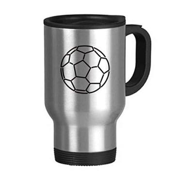 Imagem de Caneca branca preta de futebol americano, esportes, viagem, tampa flip, copo de carro copo térmico
