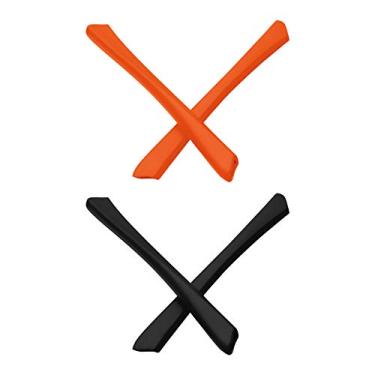 Imagem de Mryok Meias de substituição para óculos de sol Oakley Quarter Jacket – Opções, Laranja e preto, One Size