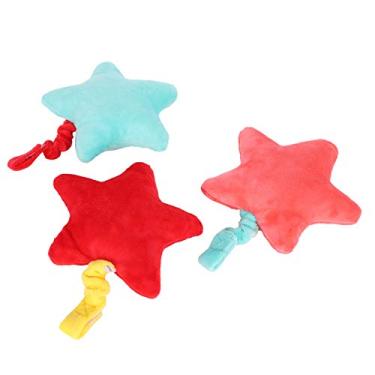 Imagem de Brinquedo para animais de estimação, brinquedo macio e não tóxico para limpeza de dentes de cachorro, material de algodão em formato de estrela do mar de pelúcia para