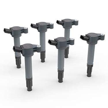 Imagem de Conjunto de 6 bobinas de ignição – Substitui 90919-A2007 – Compatível com veículos Toyota, Lexus e Scion – 2,7L, 3,5L V6 – Pacote de bobina de ignição serve para Camry V6, Avalon, Sienna, Rav4 e mais
