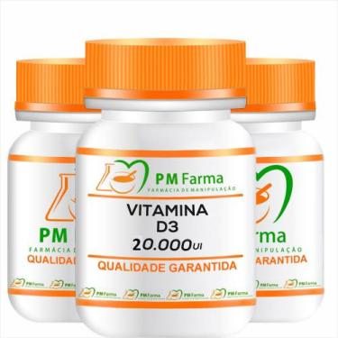 Imagem de Kit 3 Vitamina D3 20.000 Ui 12 Capsulas - Pm Farma