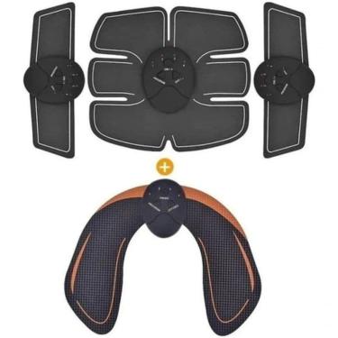 Imagem de Kit Ems Tonificador Muscular Elétrico Abdominal + Bumbum Glúteos 4 Em 1