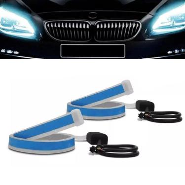 Imagem de Fita Par Led Farol Seta Sequencial Carro Automotivo 60cm Drl Iluminaçao Segurança DRL Pick Up Silverado