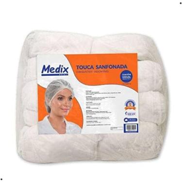Imagem de Medix Touca Descartável Sanfonada Com Elástico (10Gr) - Pacote Com 100 Unidades