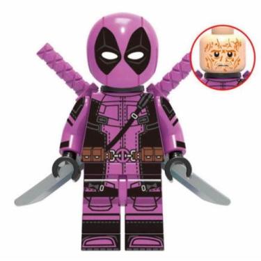 Imagem de Boneco Blocos De Montar Pink Deadpool - Mega Block Toys