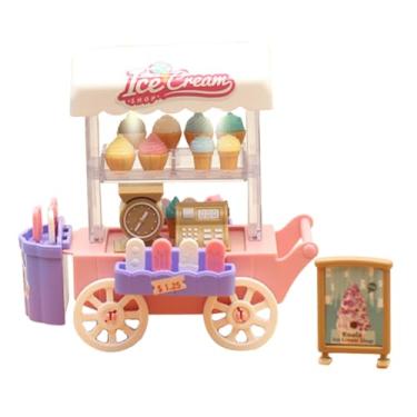 Caminhão de sorvete modle brinquedo aprendizagem servin up diversão comida  carro para crianças atividade educação precoce