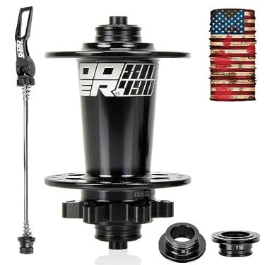 Imagem de Enjcyling Cubo frontal KOOZER XM490 PRO MTB, 28 furos, 6 pontas, eixo de aço cromo molibdênio de freio a disco 72HD, QR 5 x 100 mm/THR 15 x 100 mm disponível, com espeto QR para MTB de 8 a 12s