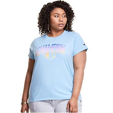 Imagem de Champion Camiseta feminina clássica Plus, Azul claro, XXG Plus size