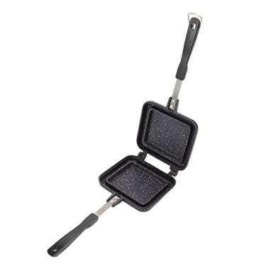 Imagem de Torrada Sandwish Maker Antiaderente, Torradas para Panquecas, Sandwich Panini Press e Toastie Maker Frigideira antiaderente de 2 lados para café da manhã Casa ao ar livre