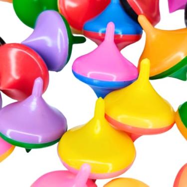 Imagem de Kit Surpresa com 50 Mini Piões Brinquedos para Festa, Lembrancinha Prenda Mini Piao