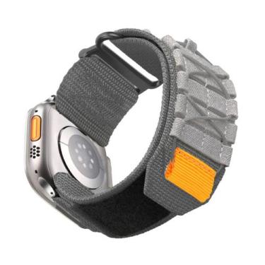 Imagem de Pulseira Nylon Militar Larga Robusta Compatível com Apple Watch - Baú 