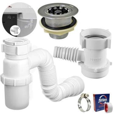 Imagem de Adaptador Máquina Lavar Louça + Válvula Americana + Sifão - Astra