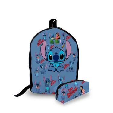 Imagem de Kit Escolar Mochila E Estojo Infantil Lilo & Stitch - decarlos