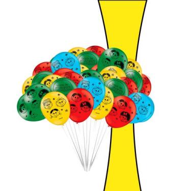 Imagem de 25 Balão bexigas Decoração Turma da Monica Festa Mais cor - Festcolor