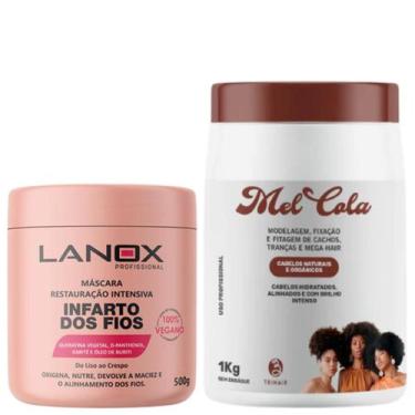 Imagem de Kit Mel Cola 1kg + Máscara 500g Infarto dos fios Trihair