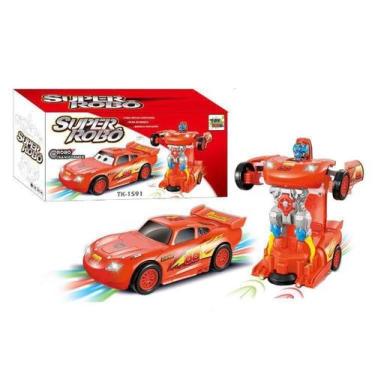 Imagem de Robô Relâmpago Mcqueen Transformers Brinquedo Carrinho Carro - toys