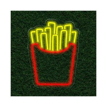 Imagem de Painel Neon Led Batata Frita Decoração Restaurante - letreiro personal
