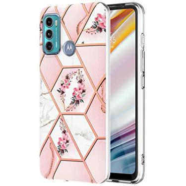 Imagem de Monwutong Capa de telefone de ajuste fino para Moto G60, capa para Moto G40 Fusion, capa com padrão de mármore IMD para meninas, com lente de câmera e função de proteção de tela para Moto G60/Moto G40