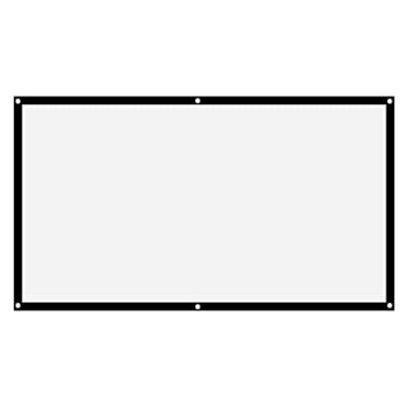 Imagem de Tela de projeção 213.4 cm 16:9 Engrossar Portátil Sem Vincos Poliéster Branco Macio Cortina Projetor Tela de Projeção (84 polegadas)