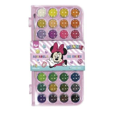Imagem de Aquarela Tinta Conjunto Com Pincel 36 Cores Mnnie Mouse Dac