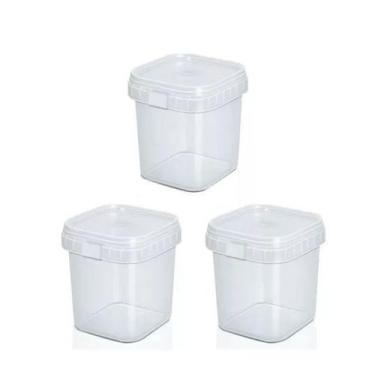 Imagem de Potes Quadrados 220ml Bolo No Pote Lacre 100un Transparente - Mor, Nud