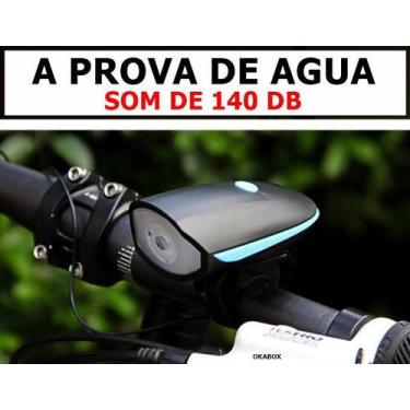Imagem de Lanterna Led Cree Luz Pra Bicicleta Buzina Recarregável Usb - LUATEX