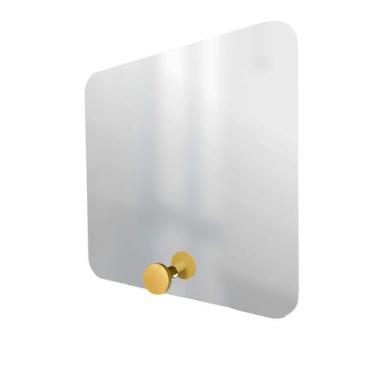 Imagem de Espelho Funcional Hook Amarelo  50x50 Cm Quadrado - e2g Design