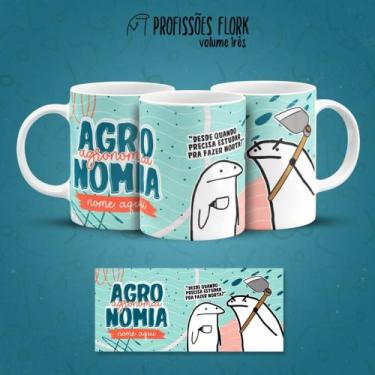 Imagem de Caneca Porcelana Personalizada Profissão Agronomia Flork trabalho C/No