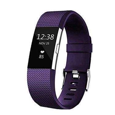 Imagem de Pulseiras de substituição para Fitbit Charge 2, pulseiras clássicas de silicone ajustáveis para Fitbit Charge 2, mulheres e homens