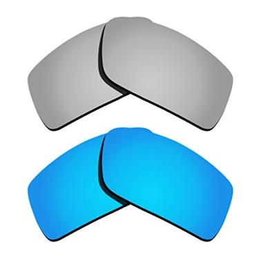 Imagem de Lentes de reposição polarizadas para Oakley Gascan – Várias opções, Silver&ice Blue Mirrored Coating, 0
