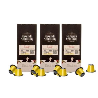 Imagem de Café Gourmet Especial Torrado e Moído - Em Cápsulas - Caixa C/ 10unidades - Sabor e Aroma Intenso - Fazenda Venturim (Kit 3, Chocolate, Caramelo e Avelã)