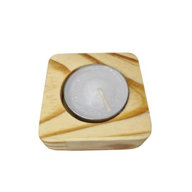 Imagem de Porta Vela Rechaud Quadrado Decoração Presente