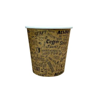Imagem de Copo Personalizado De Papel Kraft P/ Café 100ml - 100 Unid - Papello