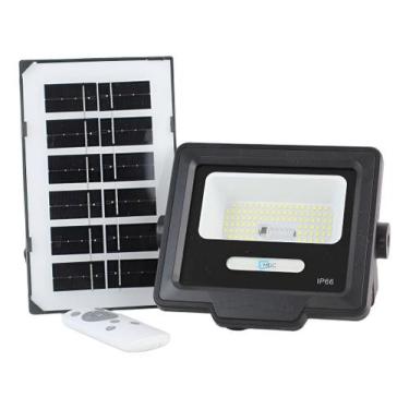 Imagem de Refletor Solar Led Holofote 200w Placa Bateria Prova Dágua - MGC