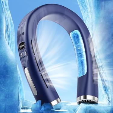 Imagem de BJBEEN Ar condicionado de pescoço, ventilador de pescoço portátil de 6000 mAh com 2 placas de resfriamento de metal, ventiladores de pescoço recarregáveis, ventilador de resfriamento de pescoço com 3