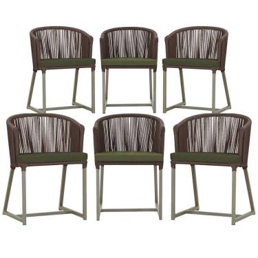 Imagem de 6 Cadeiras de Jantar Área Noronha em Alumínio