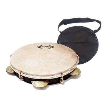 Imagem de Pandeiro Contemporânea 10polegada Couro Leo Rodrigues 27cll, Imbuia