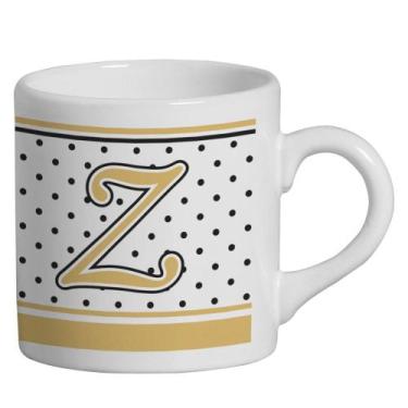 Imagem de Caneca Small Alfabeto Poá Branco 180ml - Cerâmica Regina