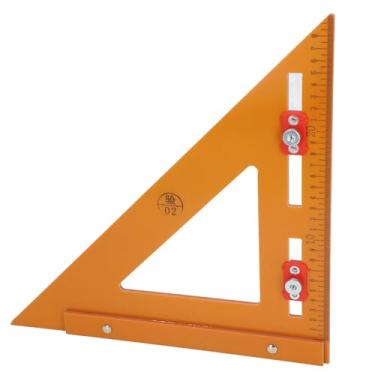 Imagem de Ferramenta Quadrada de Viga 2 Em 1, Régua Triangular de ângulo Reto de Alta Precisão Com Blocos de Localização Ajustáveis, Plástico, para Medição e Layout de Marcenaria