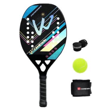 Imagem de Raquete de tênis de padel CAMEWIN em fibra de carbono 18k 360g + 10g