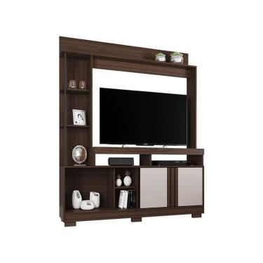Imagem de Estante Home para TV até 49 Polegadas Sedução JCM Móveis Café Soft/Off