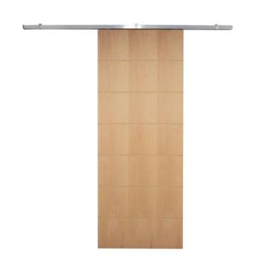 Imagem de Porta De Correr P- Verniz Frisada Kit Alumínio F09 - 210x90 - Vanin