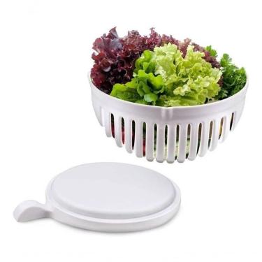 Imagem de Salad Cutter Bowl Cortador Fatiador De Salada Seguro Chef
