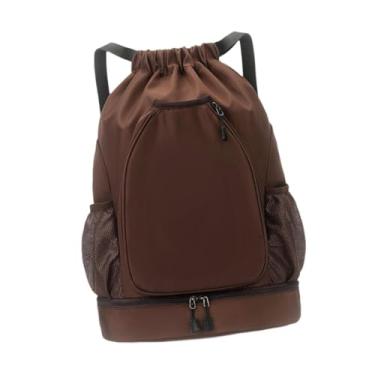 Imagem de oshhni Mochila de tênis para 2 raquetes, portátil, grande capacidade, à prova d'água, multiuso, academia com compartimento para sapatos, bolsa para